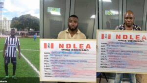 NDLEA arrests ex-international football player, 4 others over 22.6kg cocaine at Lagos airport