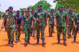 COAS Olufemi Oluyede addressing military troops