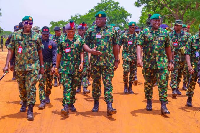 COAS Olufemi Oluyede addressing military troops