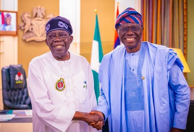 President Bola Tinubu and Lagos State Governor, Babajide Sanwo-Olu