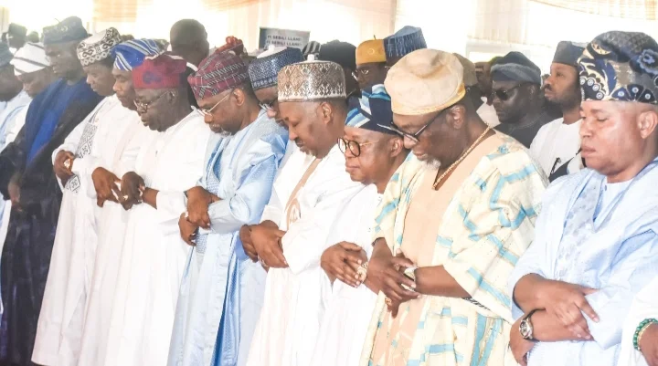 President Bola Tinubu amongst others preformed the Eid-al-Adha prayers at the Dodan Barracks in Lagos.
