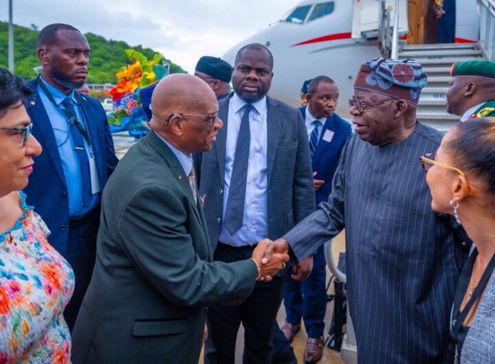 Governor General of Saint Lucia, Mr Cyril Errol Melchiades Charles, welcomed President Tinubu to Saint Lucia on Saturday.