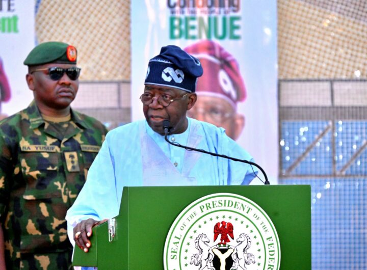 President Tinubu addressing stakeholders at Government House Makurdi. Photo credit: State House. Photo credit: State House.