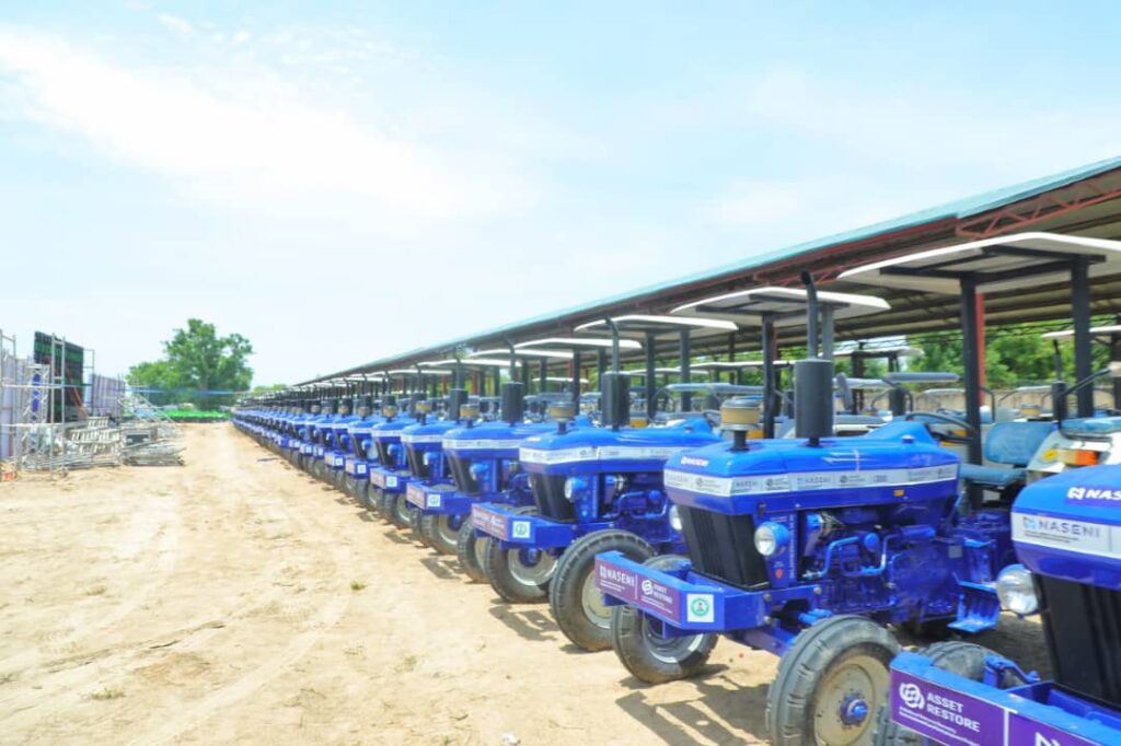 VP Shettima commissions Borno’s 375 tractors refurbished by NASENI 4 Shettima commissions Bornos 375 tractors.