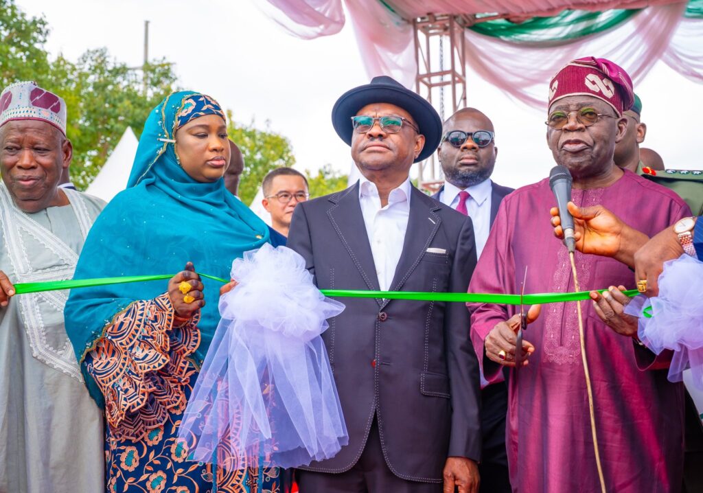 Tinubu mourns Benue victims as he commissions Greater Abuja Water Supply Network 2 President Bola Ahmed Tinubu; FCT Minister, Nyesom Wike; Minister of State FCT, Mariya Mahmoud and APC National Chairman, Abdullahi Ganduje during the official commissioning of greater Abuja water supply network loops 1,2,5,and 6 of FCC Abuja on Monday 16th of June, 2025. Photo State House.