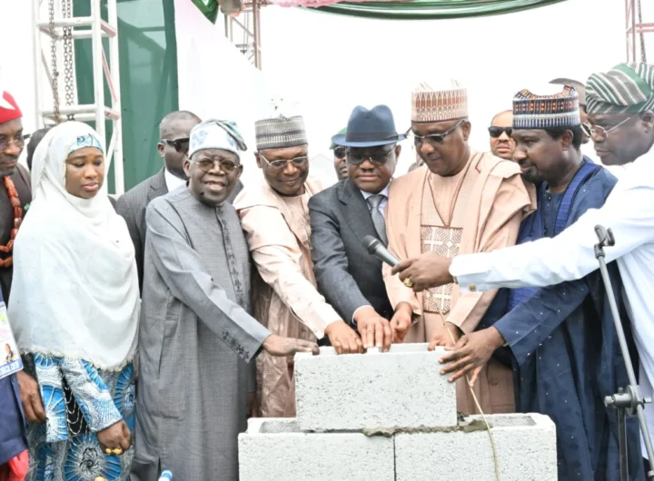 President Tinubu inaugurating the construction of a new INEC Annex Office to complement its current headquarters in Abuja.