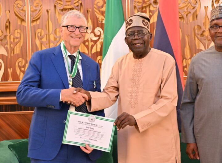 President Bola Tinubu and founder of Microsoft and the chairman of the Bill Gates Foundation, Bill Gates