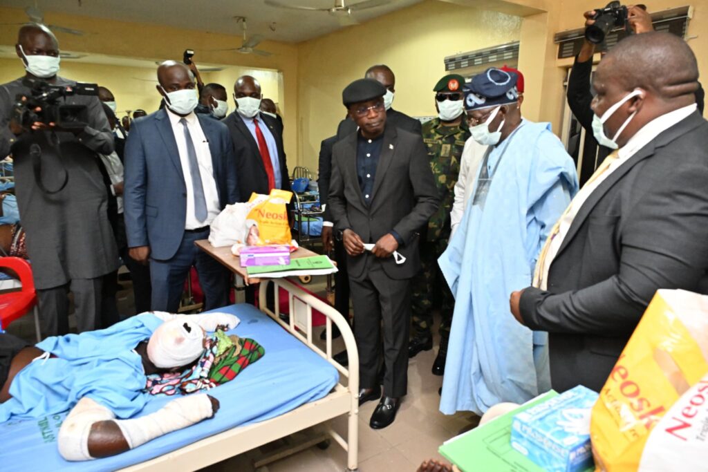 President Bola Tinubu on Tuesday visited Benue State to condole with victims of herdsmen attack