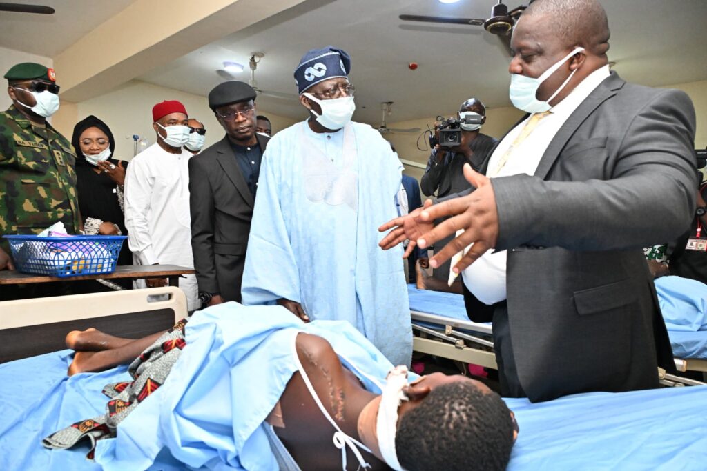 President Bola Tinubu on Tuesday visited Benue State to condole with victims of herdsmen attack