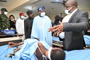 President Bola Tinubu on Tuesday visited Benue State to condole with victims of herdsmen attack