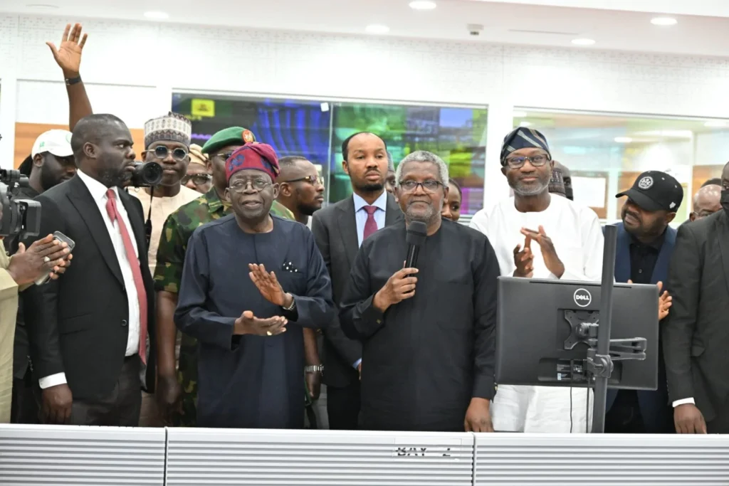 President Tinubu visited the Dangote Petroleum Refinery and Petrochemicals Complex. in Lagos State.