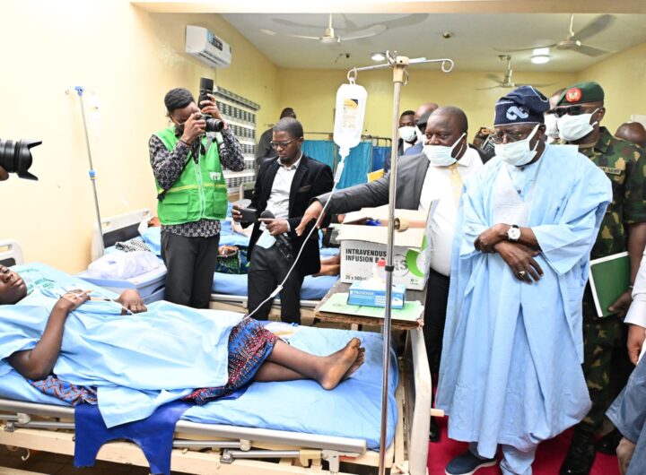 President Bola Tinubu on Tuesday visited Benue State to condole with victims of herdsmen attack