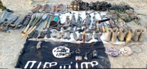 assorted arms and ammunition recovered, in a foiled attack on troops in Buratai, Biu Local Government Area