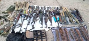 assorted arms and ammunition recovered, in a foiled attack on troops in Mallam Fatori, Abadam LGA of Borno State