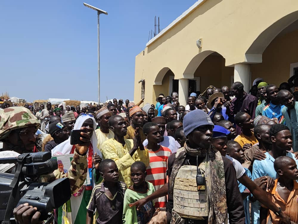 In Malam-Fatori, Governor Zulum meets soldiers, returnees 5 A cross section of the returnees, mostly from the neighbouring Niger Republic