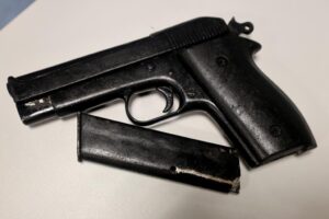 Pistol recovered from the suspected Internet fraudsters in Abuja