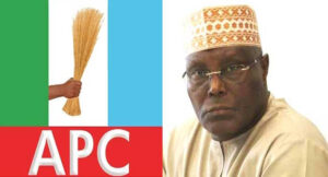 APC logo and former Vice President, Atiku Abubakar