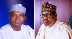 A Photo of Garba Shehu-and Muhammadu Buhari