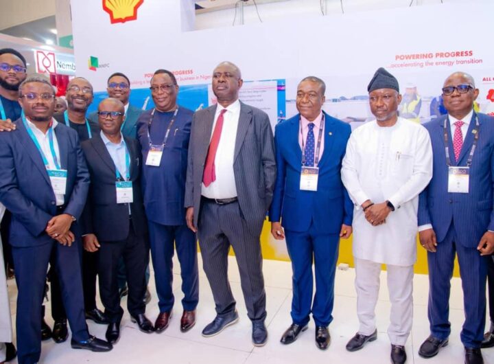 Dignitaries at Shell Booth during the 24th NOG Energy Week Conference Exhibition.in Abuja