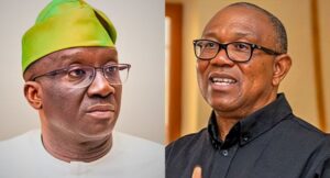 Edo State Governor, Monday Okpebholo and 2023 LP Presidential candidate, Peter Obi