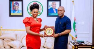 Enugu State Governor, Peter Mbah and Chimamanda Adichie