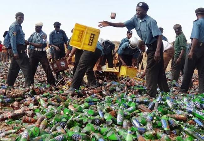 Hisbah destroys alcohol