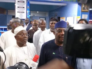 Minister of Education, Dr. Tunji Alausa, addressing newsmen in Abuja