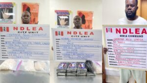 Arrested drug suspects