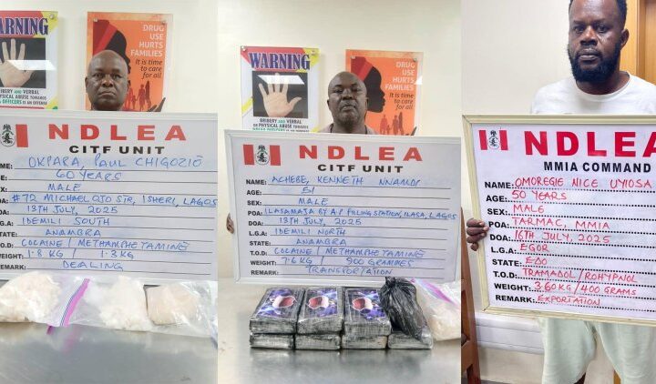 Arrested drug suspects