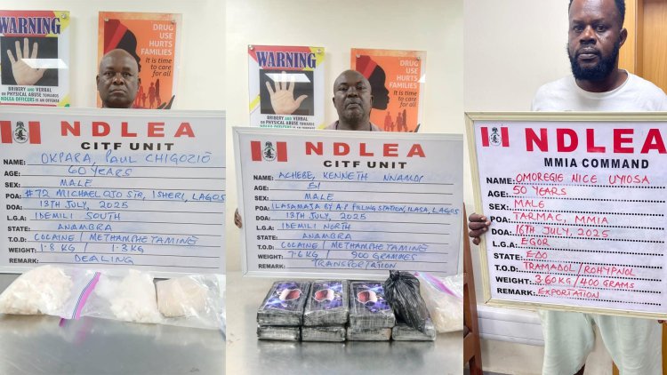 Arrested drug suspects