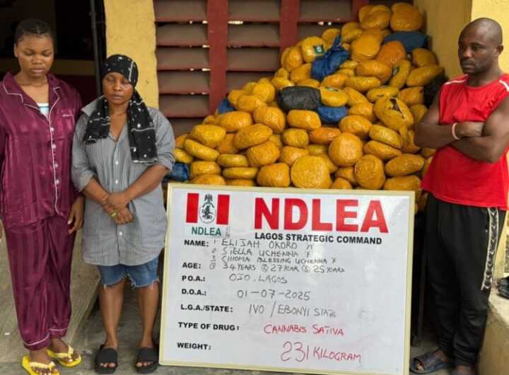 NDLEA arrests couple, 2 daughters for running drug ring; recovers $17.7m travelers cheques in kids' books