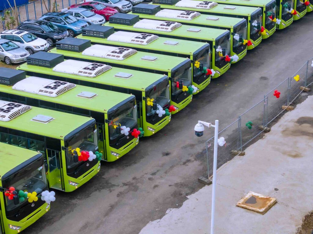 The CNG Buses donated to Presidential Initiative on CNG