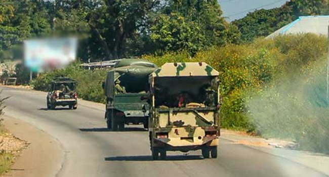 Nigerian Army troops on patrol