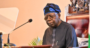 President Bola Tinubu addressing a special joint sitting of the Senate and House of Assembly of Saint Lucia at Sandals Grande, Gros Islet, on Monday.