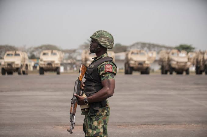 Nigerian Army soldier troops