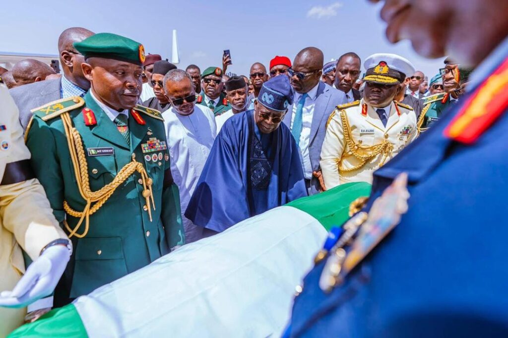 President Tinubu receives Buharis body