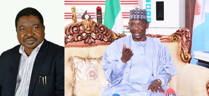 Vice Chancellor of the University of Mkar, Professor Zacharys Gundu and Nasarawa State Governor, Abdullahi Sule
