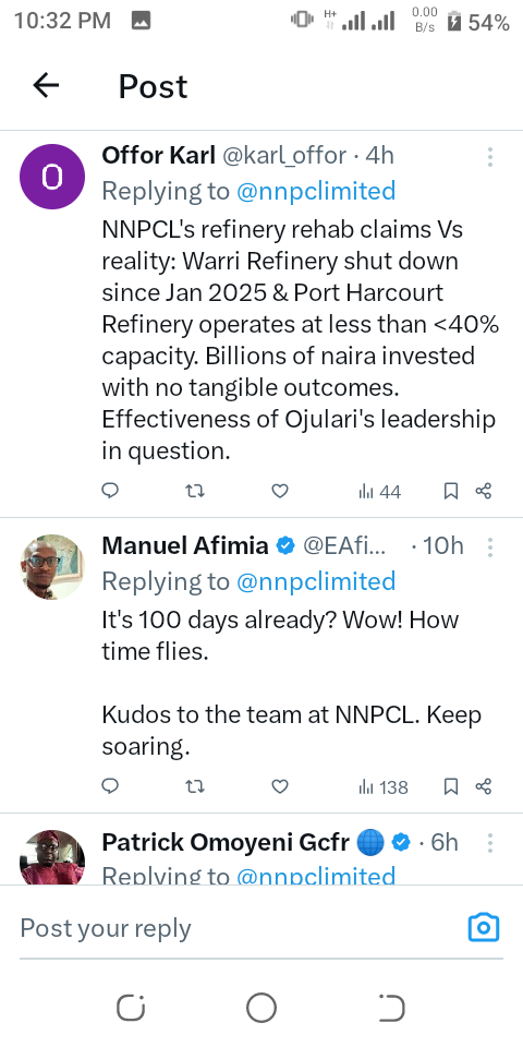 Backlash trails score cards of NNPC Ltd MD, Bayo Ojulari after 100 days in office 3 Screenshot 20250723 223238