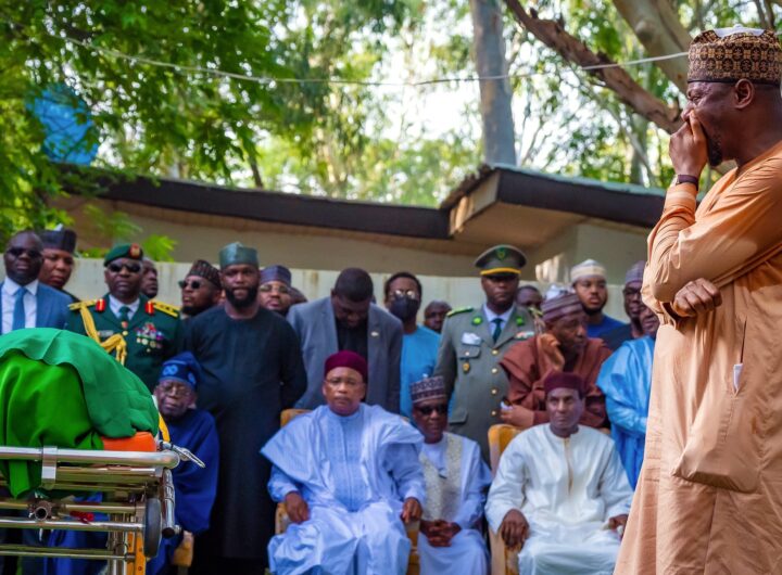 Katsina Governor Dikko Radda Fights Back Tears At Buhari’s Funeral