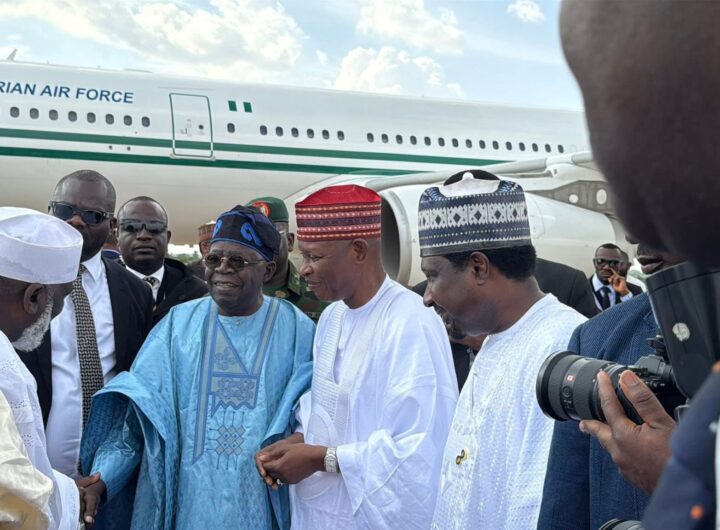 President Bola Tinubu is in Kano State for a condolence visit to the family of late Aminu Dantata