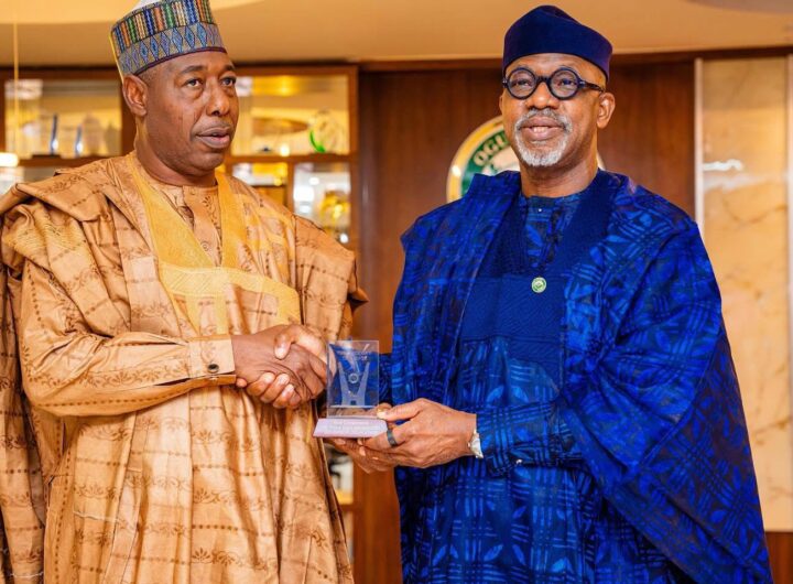Borno State Governor, Babagana Zulum and Ogun State Governor, Dapo Abiodun during a condolence visit