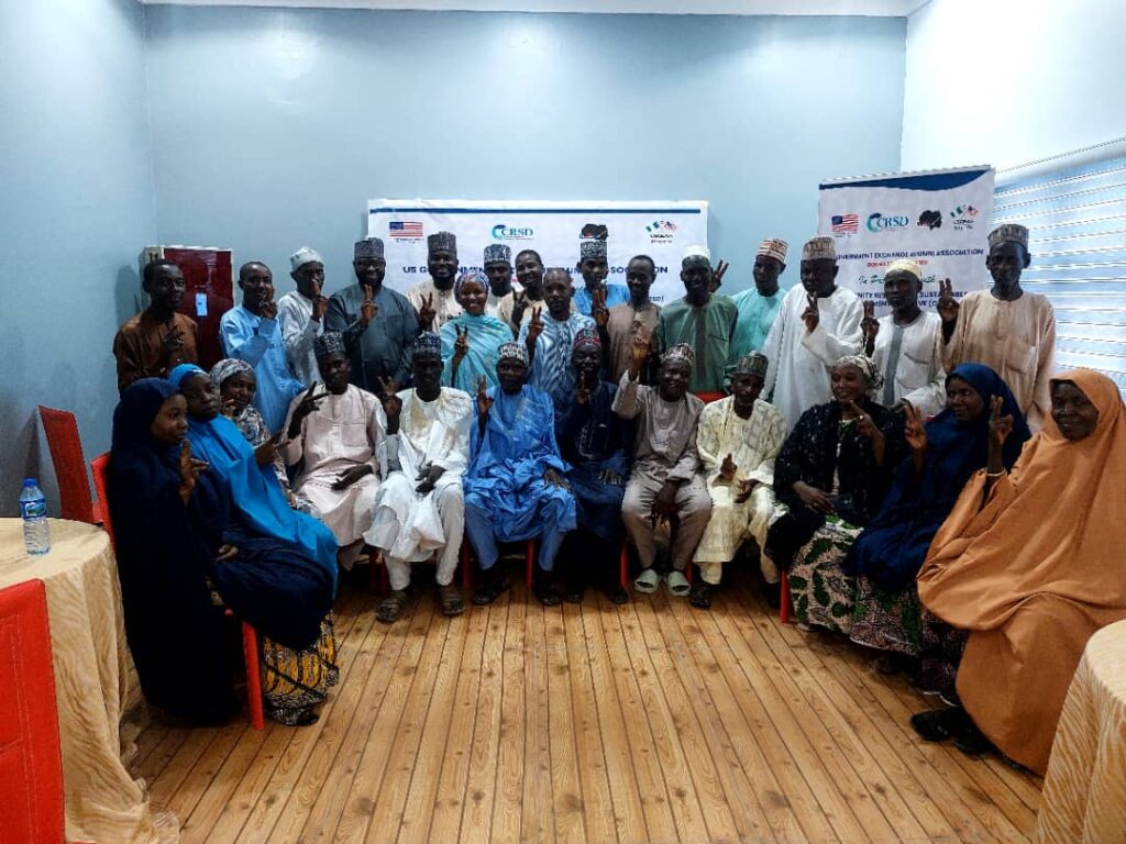 community members in Bulabulin Ngarannam, Maiduguri.