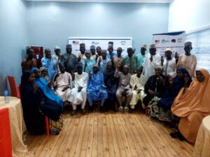community members in Bulabulin Ngarannam, Maiduguri.