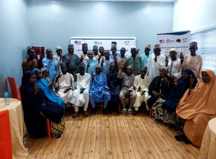 community members in Bulabulin Ngarannam, Maiduguri.