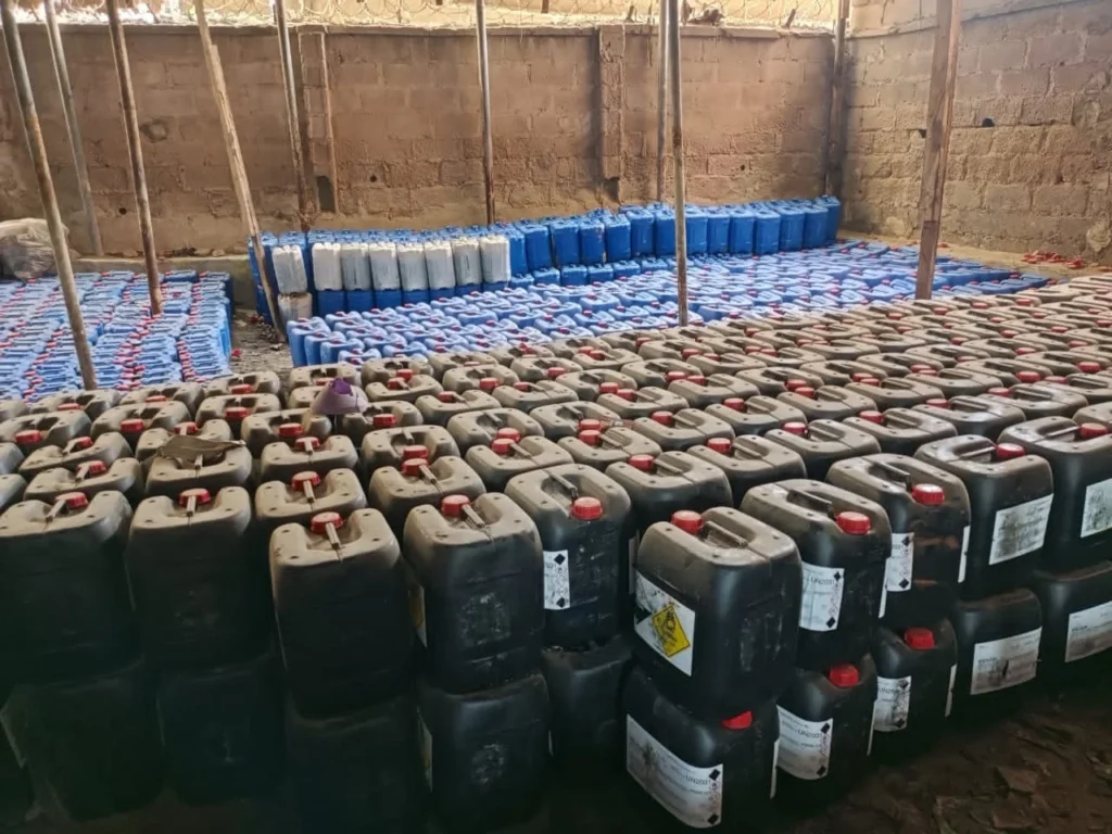 NAFDAC seals Kano warehouse hoarding 88,569 liters of explosive-making chemicals