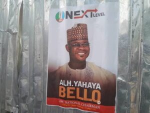 APC chairmanship campaign posters of the immediate past Kogi governor