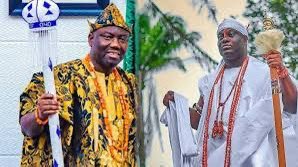 Alaafin of Oyo, Oba Abimbola Akeem Owoade, and the Ooni of Ife, Oba Enitan Adeyeye Ogunwusi