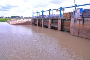 the rising level of water at Alau Dam