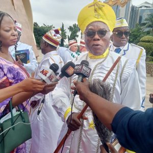 Baba Aladura speaks to journalists