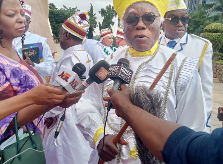Baba Aladura speaks to journalists